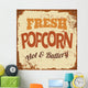 Popcorn Metal Sign Wall Decal