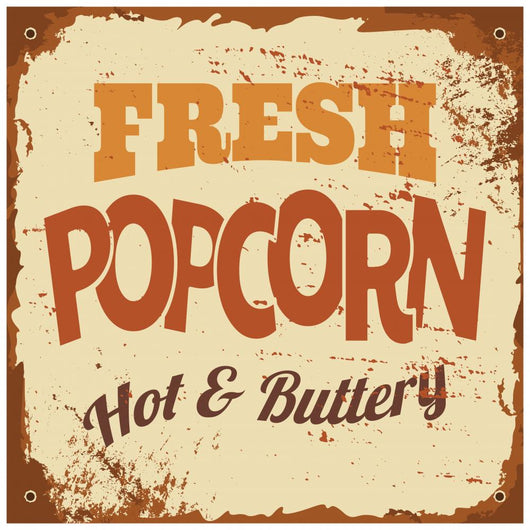 Popcorn Metal Sign Wall Decal