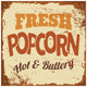 Popcorn Metal Sign Wall Decal