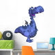 Happy Smiling Blue Dragon Wall Decal