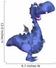 Happy Smiling Blue Dragon Wall Decal