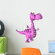 Pink Female Dragon Cartoon Wall Decal