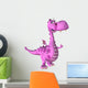 Pink Female Dragon Cartoon Wall Decal