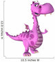 Pink Female Dragon Cartoon Wall Decal