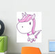 Cute Unicorn Pegasus Vector Wall Decal Design 2
