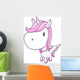 Cute Unicorn Pegasus Vector Wall Decal Design 2