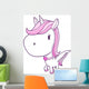Cute Unicorn Pegasus Vector Wall Decal Design 2
