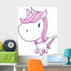 Cute Unicorn Pegasus Vector Wall Decal Design 2
