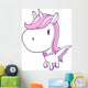 Cute Unicorn Pegasus Vector Wall Decal Design 2