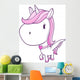 Cute Unicorn Pegasus Vector Wall Decal Design 2