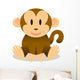 Vector Cute Baby Monkey Wall Decal