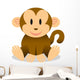 Vector Cute Baby Monkey Wall Decal