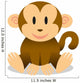Vector Cute Baby Monkey Wall Decal