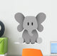 Vector Cute Baby Elephant Wall Decal