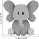 Vector Cute Baby Elephant Wall Decal