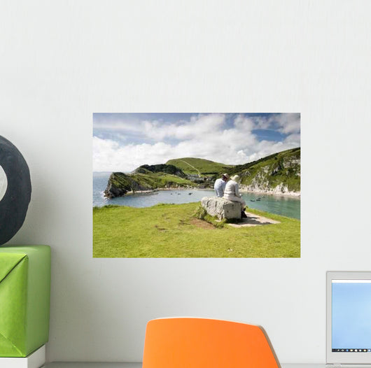 Elderly Couple Wall Decal