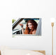 Woman Sitting Car Wall Decal