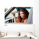 Woman Sitting Car Wall Decal