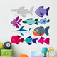 Vector Cute Cartoon Different Wall Decal