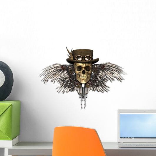 Steampunk Skull Wall Decal