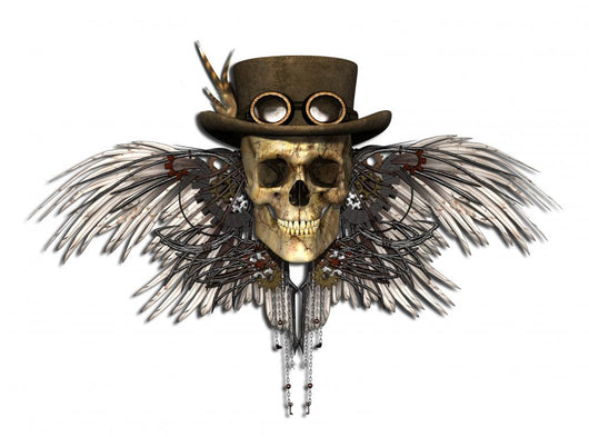 Steampunk Skull Wall Decal