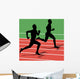 Running Silhouettes Vector Illustration Wall Decal