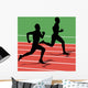 Running Silhouettes Vector Illustration Wall Decal