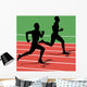 Running Silhouettes Vector Illustration Wall Decal