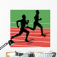 Running Silhouettes Vector Illustration Wall Decal