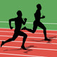 Running Silhouettes Vector Illustration Wall Decal
