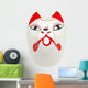 Japanese Wolf Mask Wall Decal