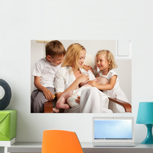 Mother Breastfeeding Her Baby Wall Decal