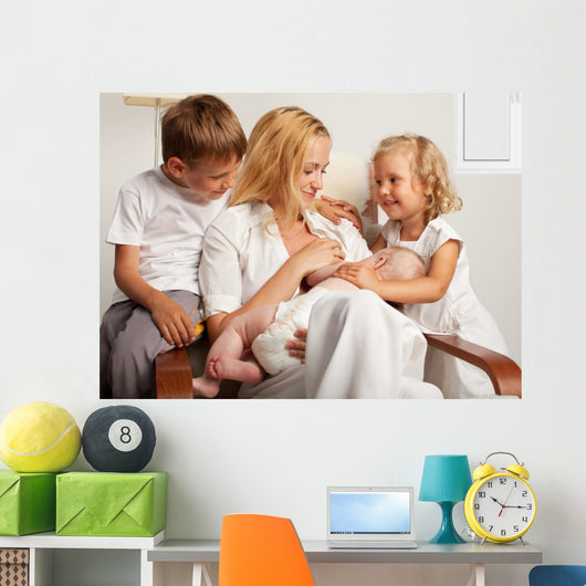 Mother Breastfeeding Her Baby Wall Decal