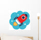 Colorful Cartoon Rocket Space Wall Decal