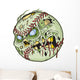 Zombie Baseball Wall Decal