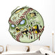 Zombie Baseball Wall Decal