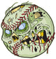 Zombie Baseball Wall Decal