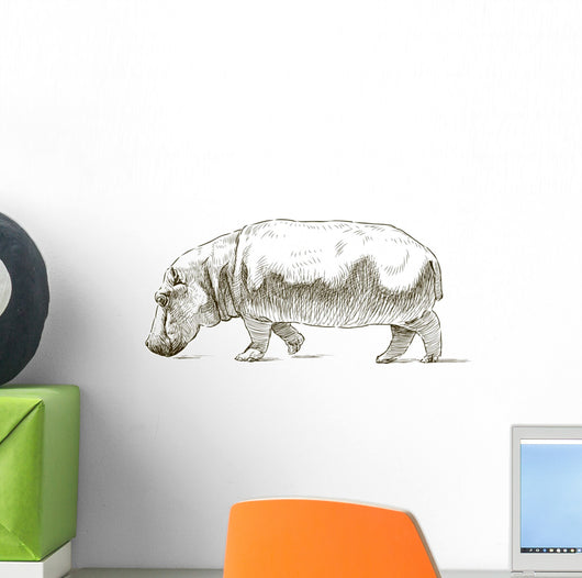 Hippopotamus Wall Decal
