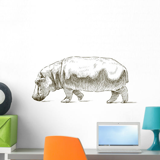 Hippopotamus Wall Decal