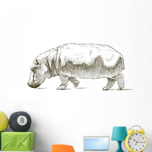 Hippopotamus Wall Decal