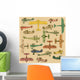 Airplanes Retro Seamless Pattern Wall Decal