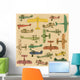 Airplanes Retro Seamless Pattern Wall Decal