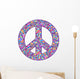 Colorful Peace Symbol Wall Decal