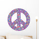 Colorful Peace Symbol Wall Decal
