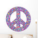 Colorful Peace Symbol Wall Decal