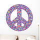 Colorful Peace Symbol Wall Decal