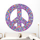Colorful Peace Symbol Wall Decal
