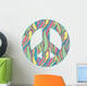 Peace Symbol White Wall Decal Design 2