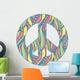 Peace Symbol White Wall Decal Design 2