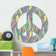 Peace Symbol White Wall Decal Design 2